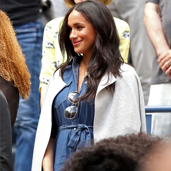 J. Crew denim chambray pearl snap button down dress size 2 ASO Meghan Markle - Picture 2 of 10